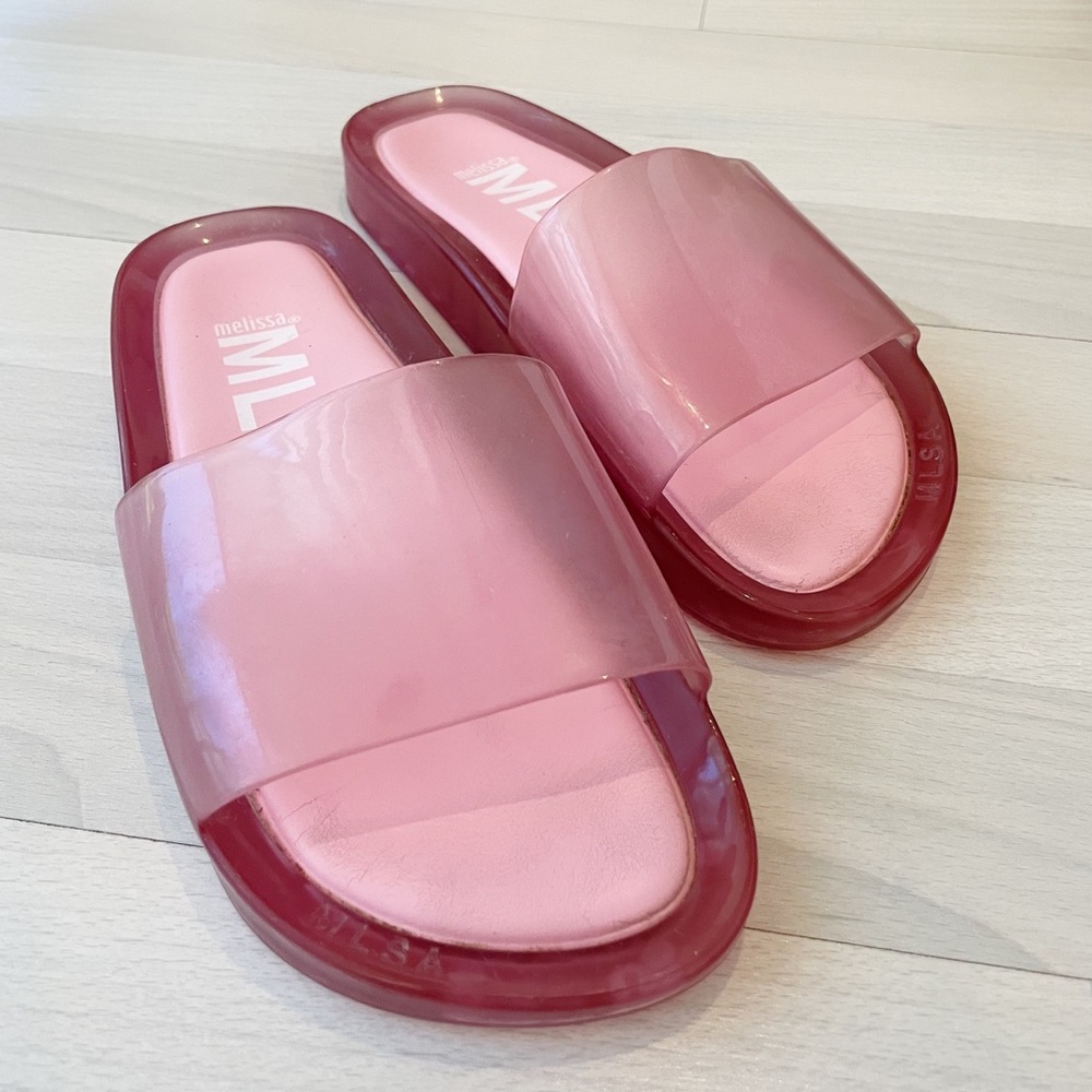 MELISSA beach slide sandals pink
